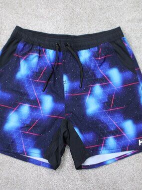 HVIII Brand Goods Goat Shorts Mens XL Black/Blue 6" Stretch Not Dead Yet NDY